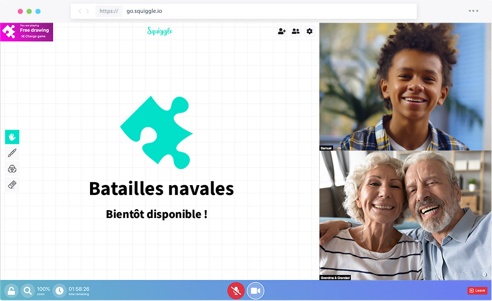 Batailles navales - Squiggle - Riez, dessinez et jouez ensemble, qu'elle que soit la distance qui vous sépare
