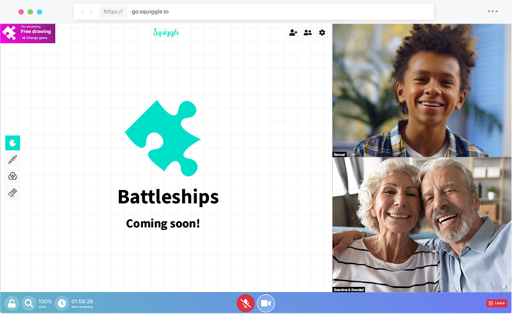 Play battleships in a video call