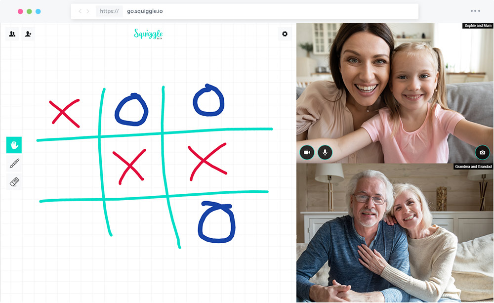 Play tic-tac-toe online, Squiggle