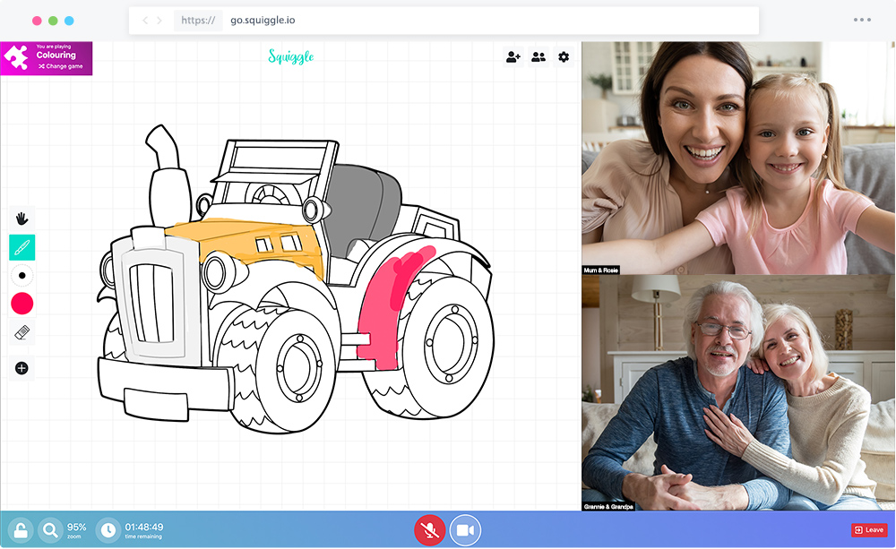 Coloring - Squiggle - Laugh, draw and play together, however far apart you are