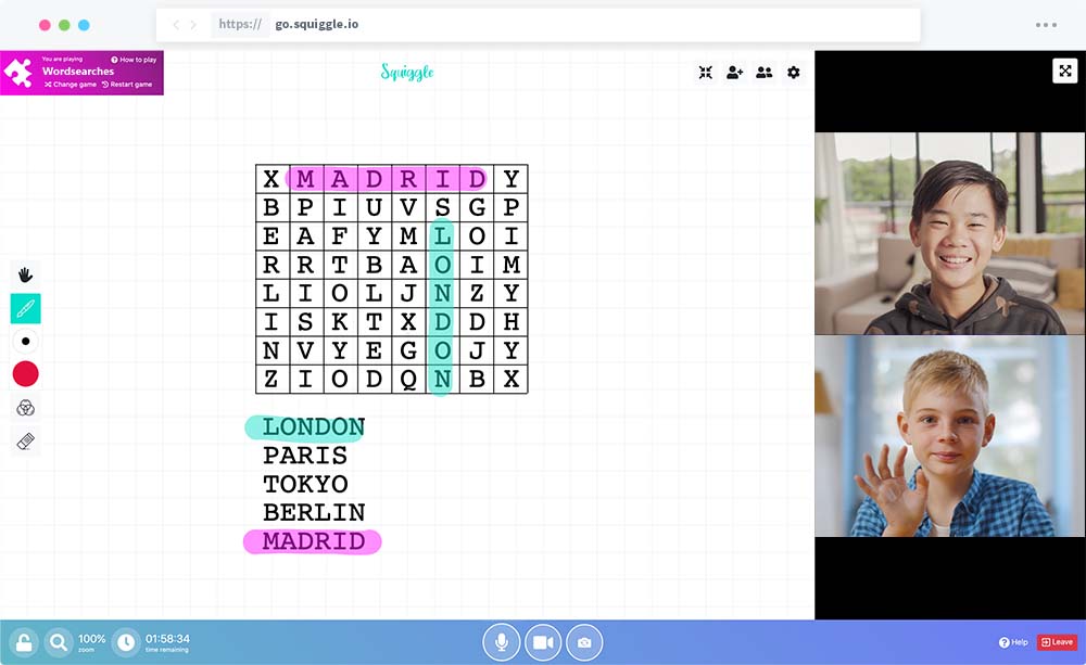 Wordsearches - Squiggle - Laugh, draw and play together, however far apart you are
